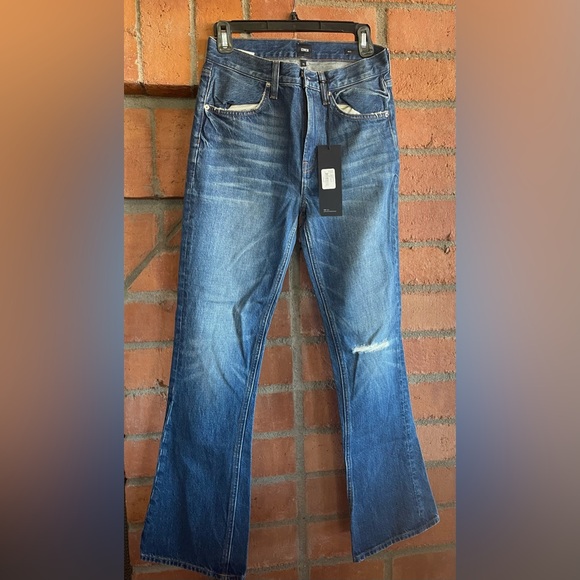 Anthropologie Edwin Flare Jeans in Classic Blue size 25 NWT - Picture 1 of 9